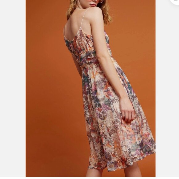 Anthropologie Maeve Mackenzie Floral Fit Flare Dress Size 2 - Picture 2 of 9